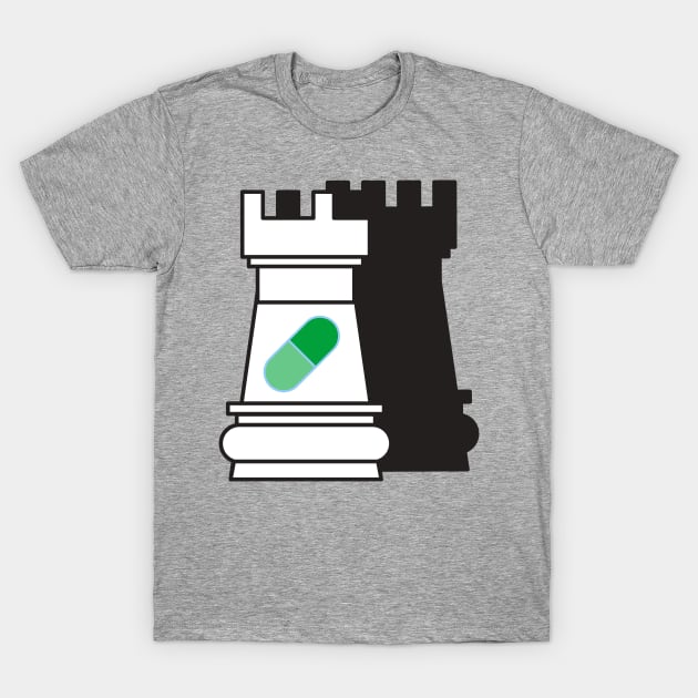 Queens Gambit Chess and Pills T-Shirt by MalibuSun